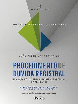 cover image of Prática Notarial e Registral--Procedimento de Dúvida Registral--6ª Ed--2025